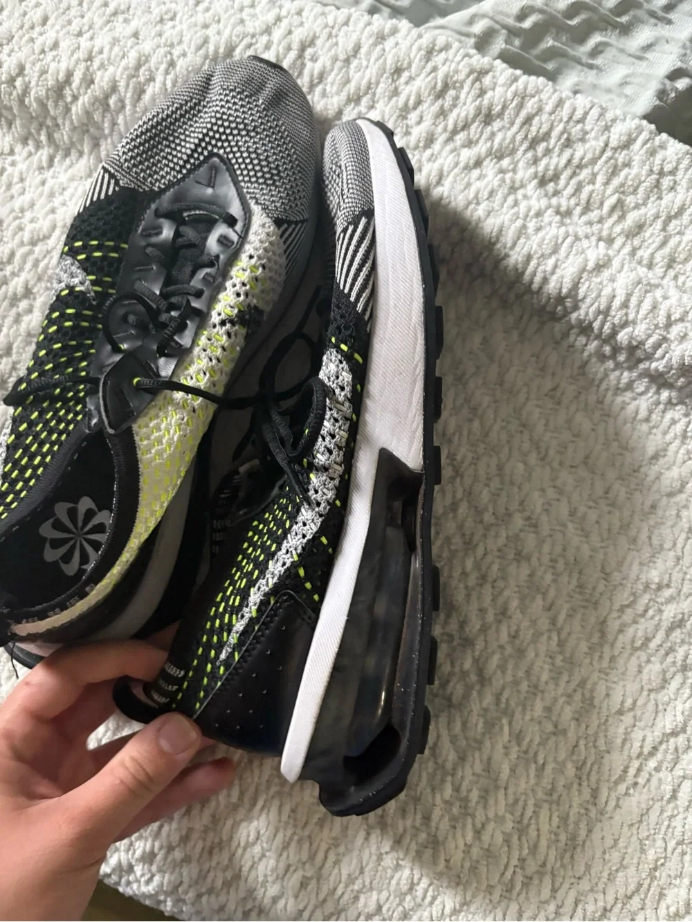 Nike Flyknit Women's Sneakers in Black and Neon Yellow